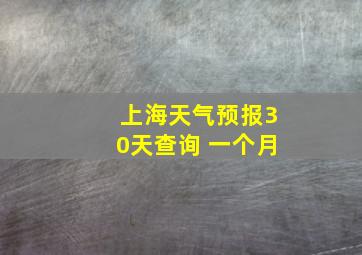 上海天气预报30天查询 一个月